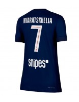 Ženske Nogometnih dresov Paris Saint-Germain Khvicha Kvaratskhelia #7 Domači 2025-26 Kratki rokavi